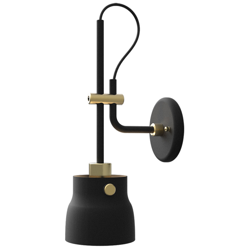 Бра RAM PLASENCIA Wall Lamp Черный Латунь Бра RAM PLASENCIA Wall Lamp Черный Латунь в Волгограде | Loft Concept