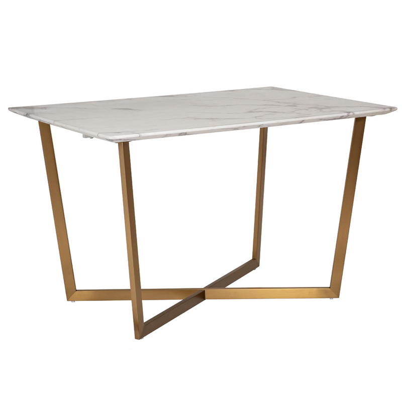 Обеденный стол Dining table Jacques White Белый Золотой Обеденный стол Dining table Jacques White Белый Золотой в Волгограде | Loft Concept