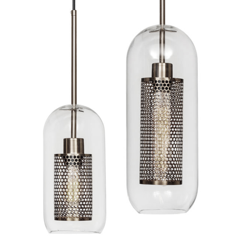 Perforation Pendant Lamp Nickel Oval Никель Прозрачное Стекло Perforation Pendant Lamp Nickel Oval Никель Прозрачное Стекло в Волгограде | Loft Concept