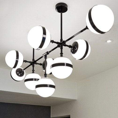 Люстра Peggy Futura suspension lamps Hangar Design Черный Молочный Люстра Peggy Futura suspension lamps Hangar Design Черный Молочный в Волгограде | Loft Concept