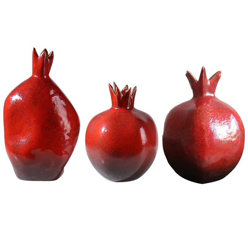 Декоративная статуэтка Pomegranate Statuette Красный Золотой Декоративная статуэтка Pomegranate Statuette Красный Золотой в Волгограде | Loft Concept
