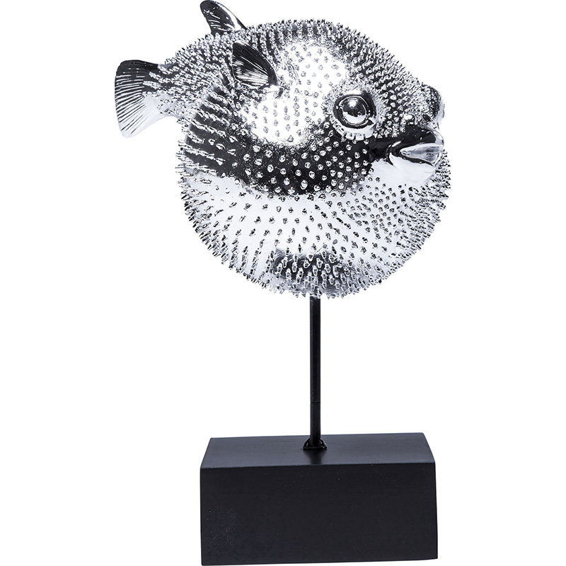 Статуэтка Silver Blowfish Серебряный Черный Статуэтка Silver Blowfish Серебряный Черный в Волгограде | Loft Concept