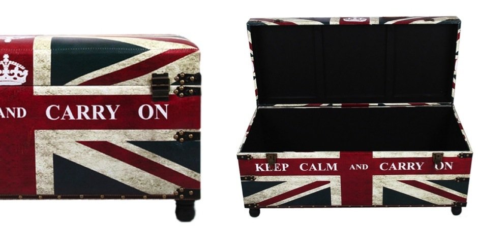 Сундук Union Jack Leather "Keep calm and..." - Loft-Concept в Волгограде