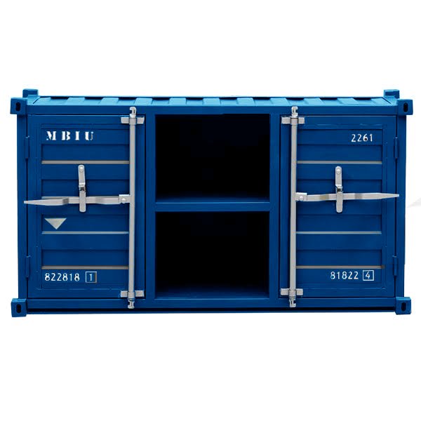 ТВ-тумба LOFT TV SEA CONTAINER синий металл Синий Серебряный ТВ-тумба LOFT TV SEA CONTAINER синий металл Синий Серебряный в Волгограде | Loft Concept