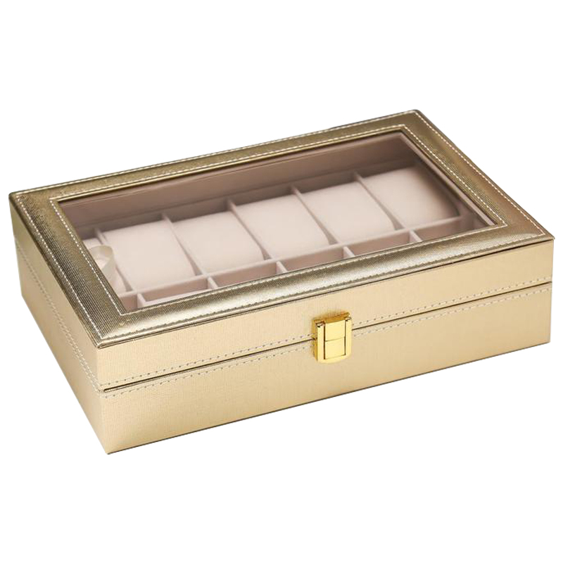 Шкатулка для часов Oscar Watch Box Золотой Бежевый Шкатулка для часов Oscar Watch Box Золотой Бежевый в Волгограде | Loft Concept