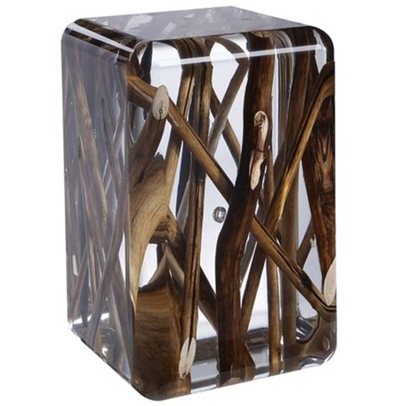 Дизайнерский приставной стол Bout de canape ICE KISIMI Side Table Прозрачный Коричневый Дизайнерский приставной стол Bout de canape ICE KISIMI Side Table Прозрачный Коричневый в Волгограде | Loft Concept
