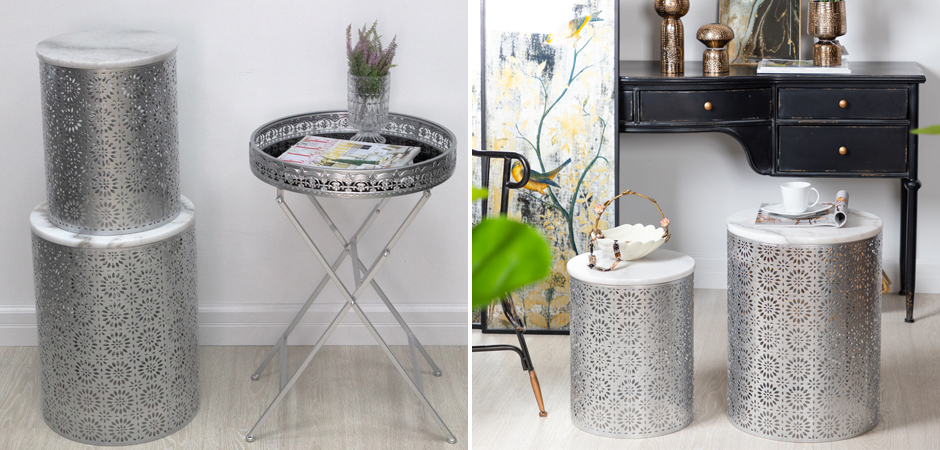 Приставной Стол Artesia Table с белым мрамором Приставной Стол Artesia Table с белым мрамором - Loft-Concept в Волгограде