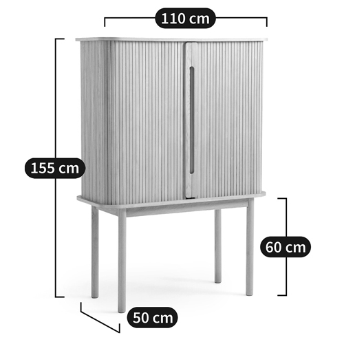 Буфет с двумя раздвижными дверцами Toinette Wooden Light Cupboard в Волгограде