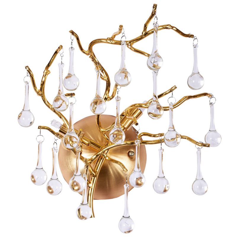 Бра Droplet Gold Wall Lamp Золотой Прозрачное Стекло Бра Droplet Gold Wall Lamp Золотой Прозрачное Стекло в Волгограде | Loft Concept