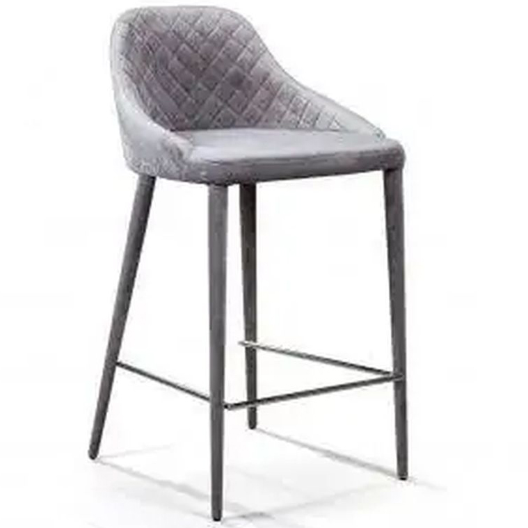 Стул Douglas Rhombus Bar stool Серый Велюр Светло-серый Стул Douglas Rhombus Bar stool Серый Велюр Светло-серый в Волгограде | Loft Concept