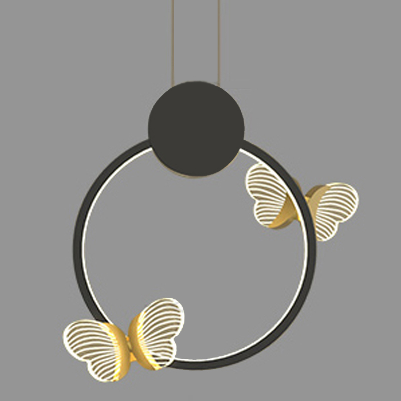 Светильник Butterfly Black Circle Прозрачный Черный Золотой Светильник Butterfly Black Circle Прозрачный Черный Золотой в Волгограде | Loft Concept