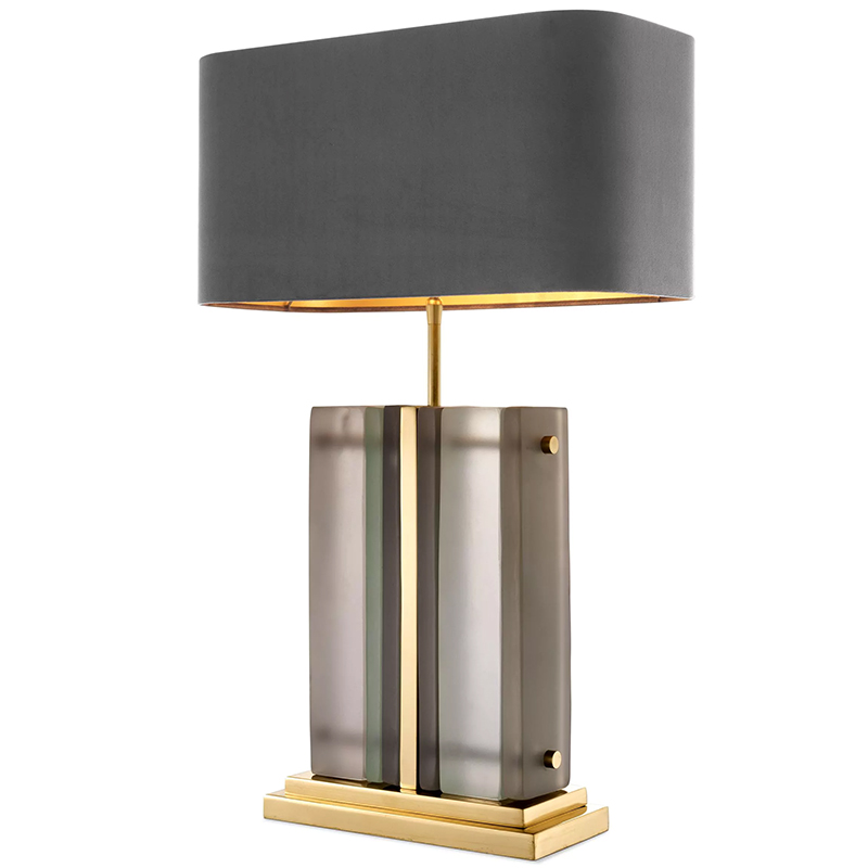 Настольная лампа Eichholtz Table Lamp Solana Brass Стекло Смок Латунь Серый Настольная лампа Eichholtz Table Lamp Solana Brass Стекло Смок Латунь Серый в Волгограде | Loft Concept