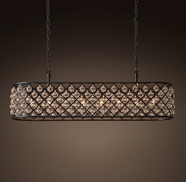 Люстра RH Spencer Rectangular Chandelier 120 Черный Люстра RH Spencer Rectangular Chandelier 120 Черный в Волгограде | Loft Concept