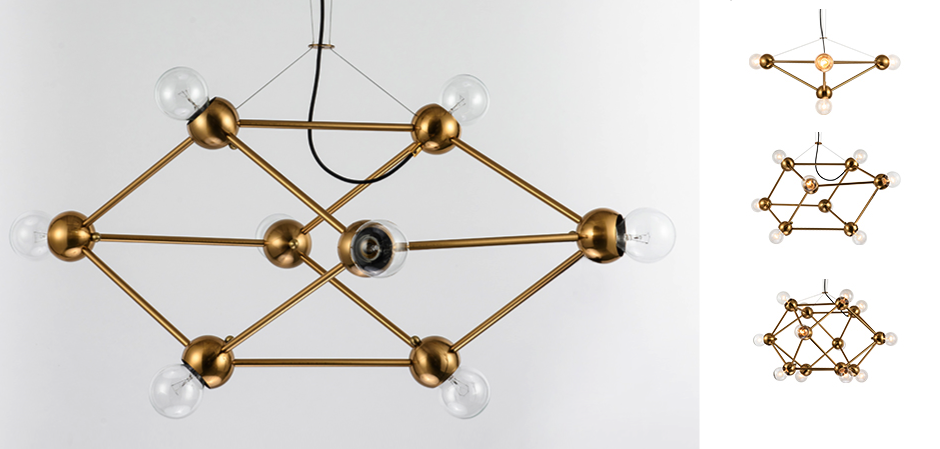 Люстра Molecule Gold Chandelier Люстра Molecule Gold Chandelier - Loft-Concept в Волгограде