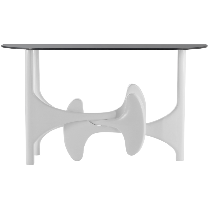 Консоль Aileen Console Белый Прозрачный черный Консоль Aileen Console Белый Прозрачный черный в Волгограде | Loft Concept