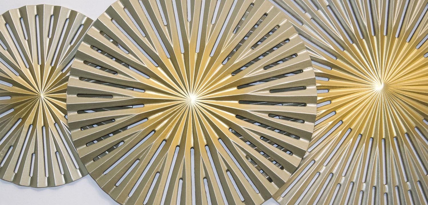 Арт-объект Apollo Gold and Silver Wall Plaque Disc gap 3 - фото