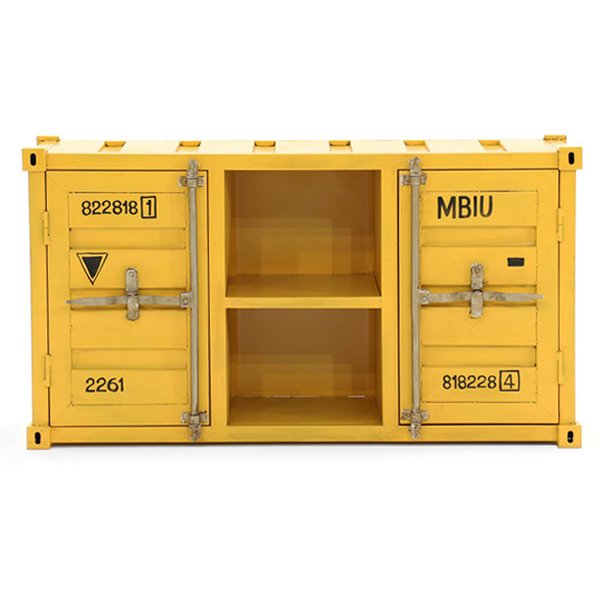 ТВ тумба морской контейнер Loft TV container yellow Желтый ТВ тумба морской контейнер Loft TV container yellow Желтый в Волгограде | Loft Concept