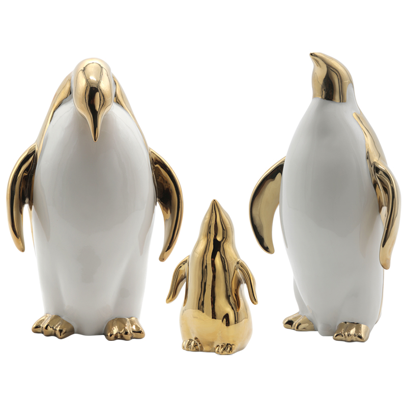 Декор Penguin Золотой Белый Декор Penguin Золотой Белый в Волгограде | Loft Concept