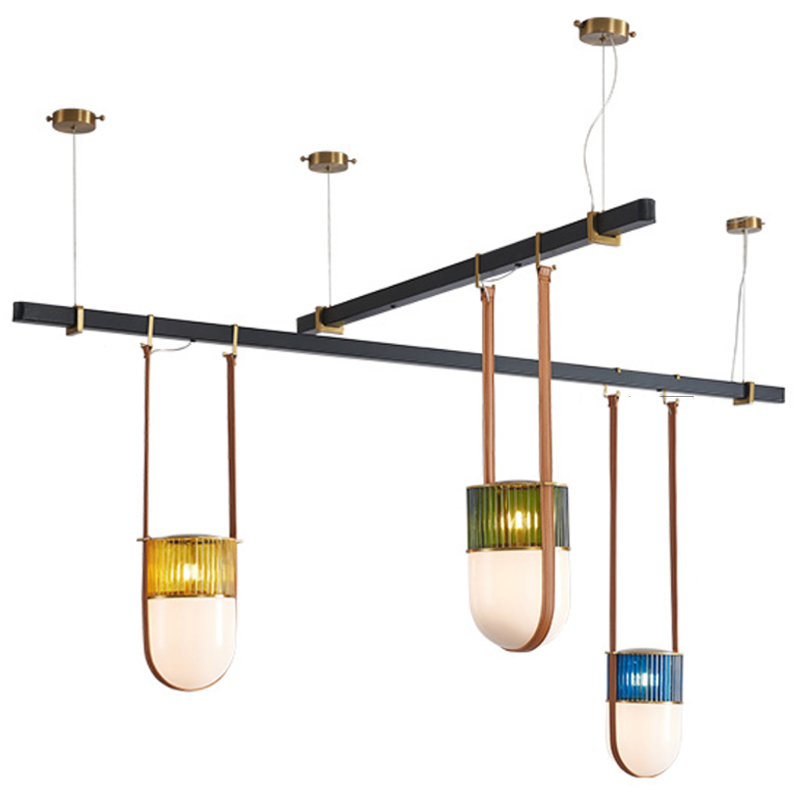 Dario Chandelier three shades Черный Синий Желтый Зеленый в Волгограде | Loft Concept 