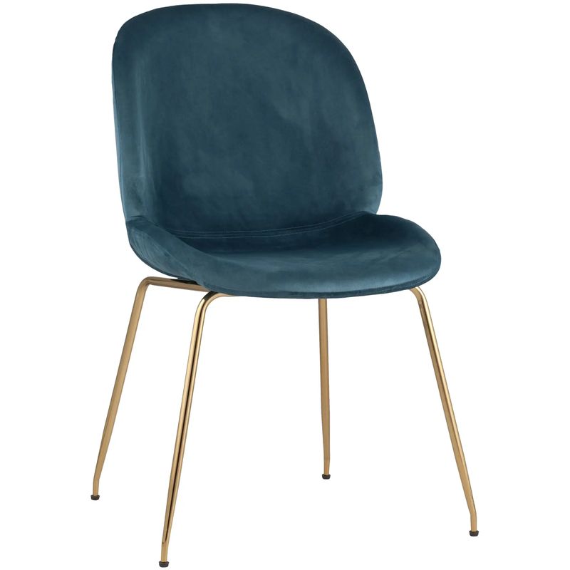 Стул Маренго Синий Велюр Vendramin Chair Синий Золотой в Волгограде | Loft Concept 