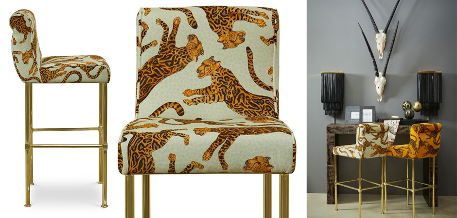 Барный Стул Сафари с орнаментом Kings Stone Bar Stool Барный Стул Сафари с орнаментом Kings Stone Bar Stool - Loft-Concept в Волгограде