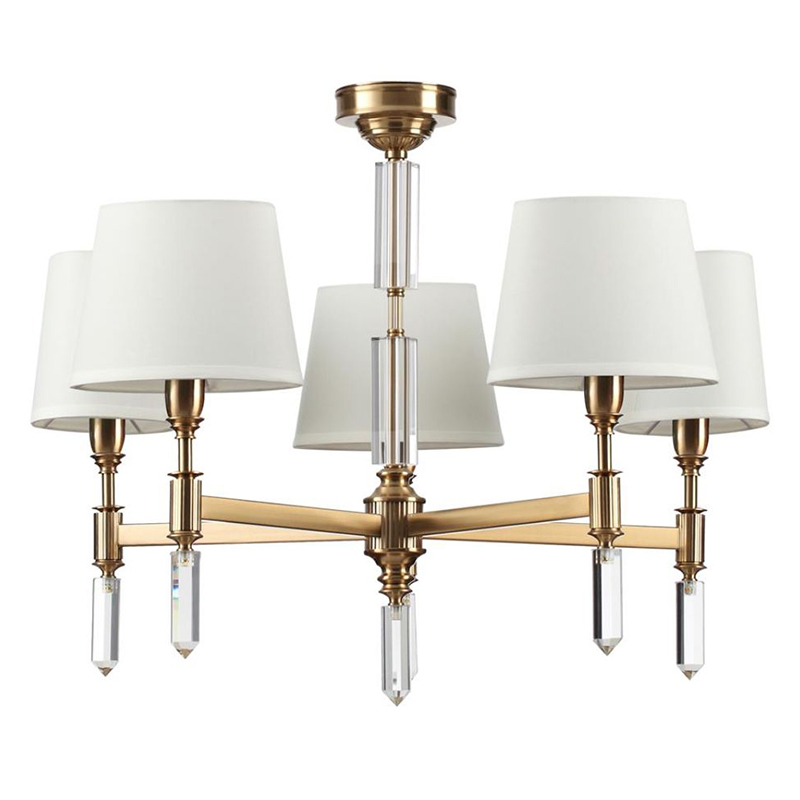 Люстра Ramona White Chandelier Бронза Белый Люстра Ramona White Chandelier Бронза Белый в Волгограде | Loft Concept
