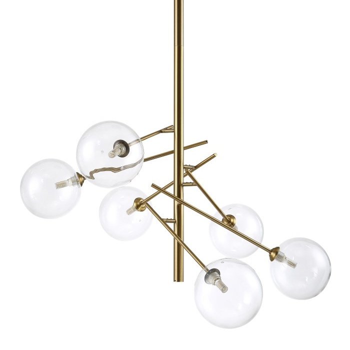 Люстра Gallotti & Radice Straight 6 Бронза Прозрачное Стекло Люстра Gallotti & Radice Straight 6 Бронза Прозрачное Стекло в Волгограде | Loft Concept