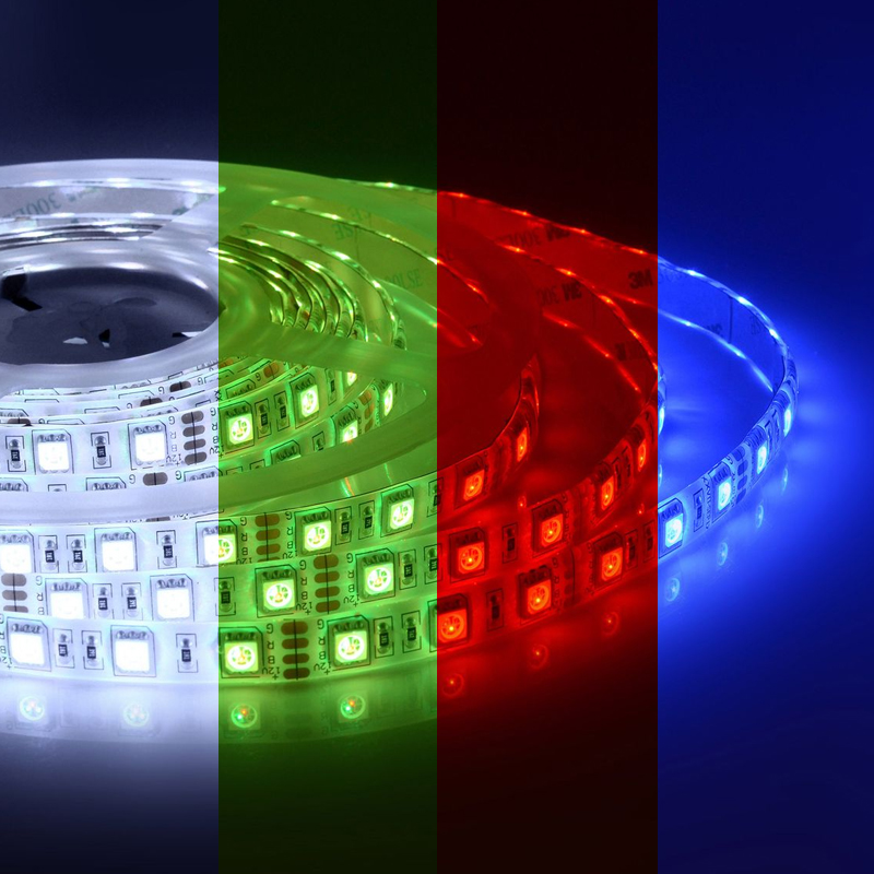 Светодиодная влагозащищенная лента 14,4W/m 60LED/m 3528SMD разноцветная 5M Белый Светодиодная влагозащищенная лента 14,4W/m 60LED/m 3528SMD разноцветная 5M Белый в Волгограде | Loft Concept