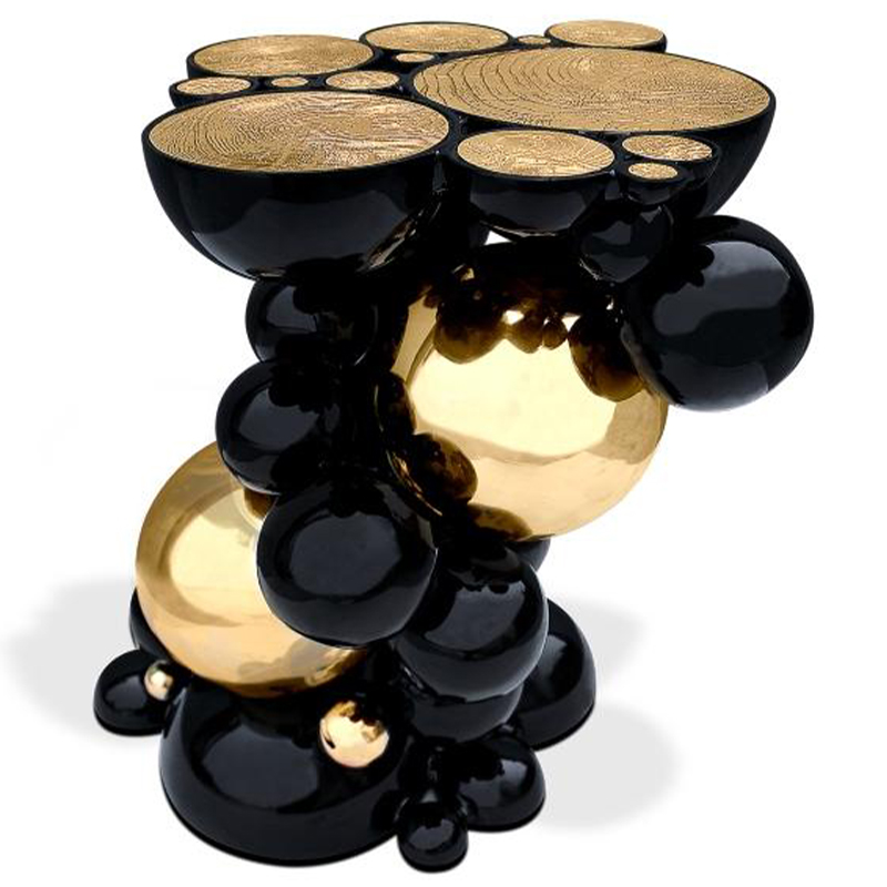 Приставной стол Newton Side Table in Black Boca do Lobo Черный Золотой Приставной стол Newton Side Table in Black Boca do Lobo Черный Золотой в Волгограде | Loft Concept