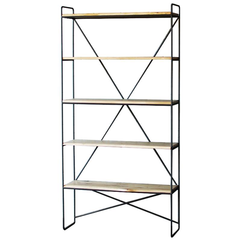 Стеллаж Hart Industrial Metal Rust Rack Черный Древесина Стеллаж Hart Industrial Metal Rust Rack Черный Древесина в Волгограде | Loft Concept