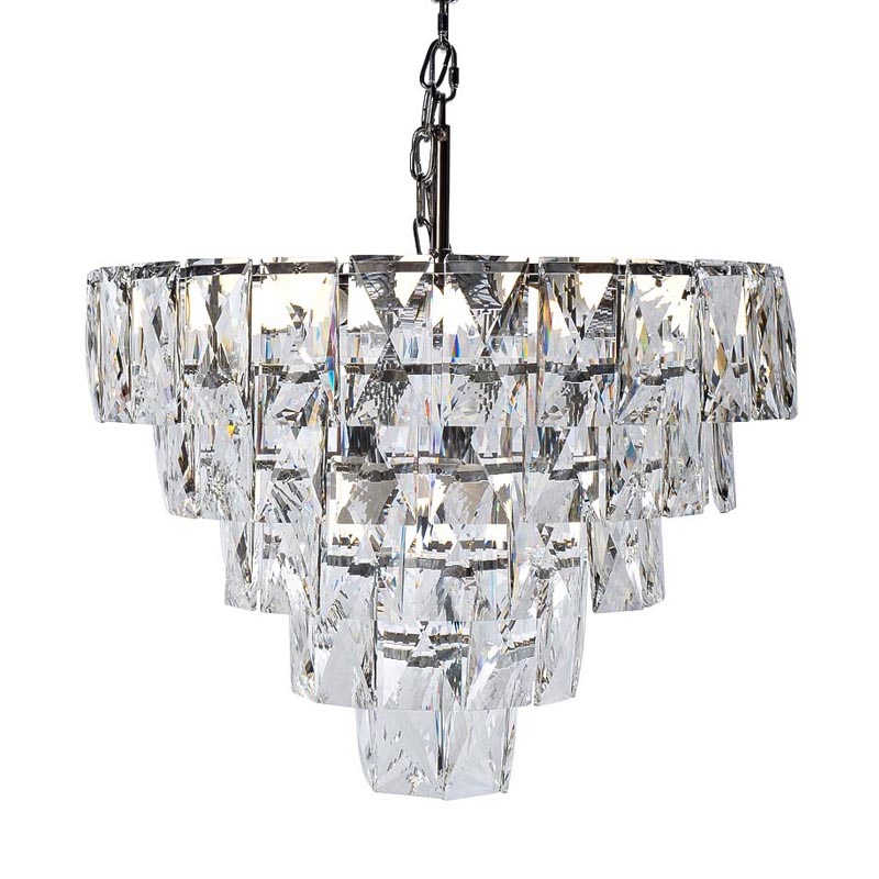 Люстра Tiers Crystal Light Chandelier 16 D60 Серебряный Люстра Tiers Crystal Light Chandelier 16 D60 Серебряный в Волгограде | Loft Concept