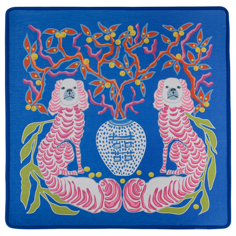 Ковер Two Dogs Rug Синий Мульти Ковер Two Dogs Rug Синий Мульти в Волгограде | Loft Concept