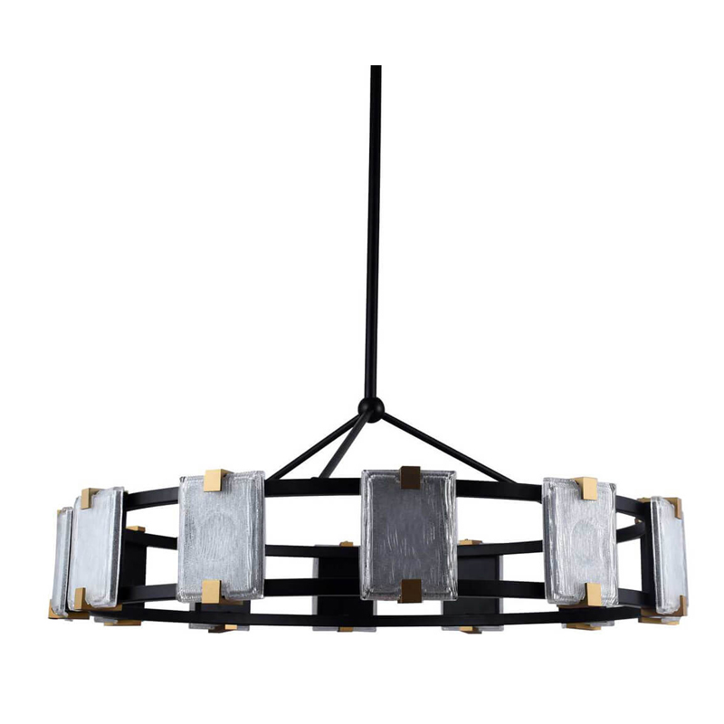 Люстра Rectangular Glass Plafon D85 Черный матовый Прозрачное Стекло матовое золото Люстра Rectangular Glass Plafon D85 Черный матовый Прозрачное Стекло матовое золото в Волгограде | Loft Concept