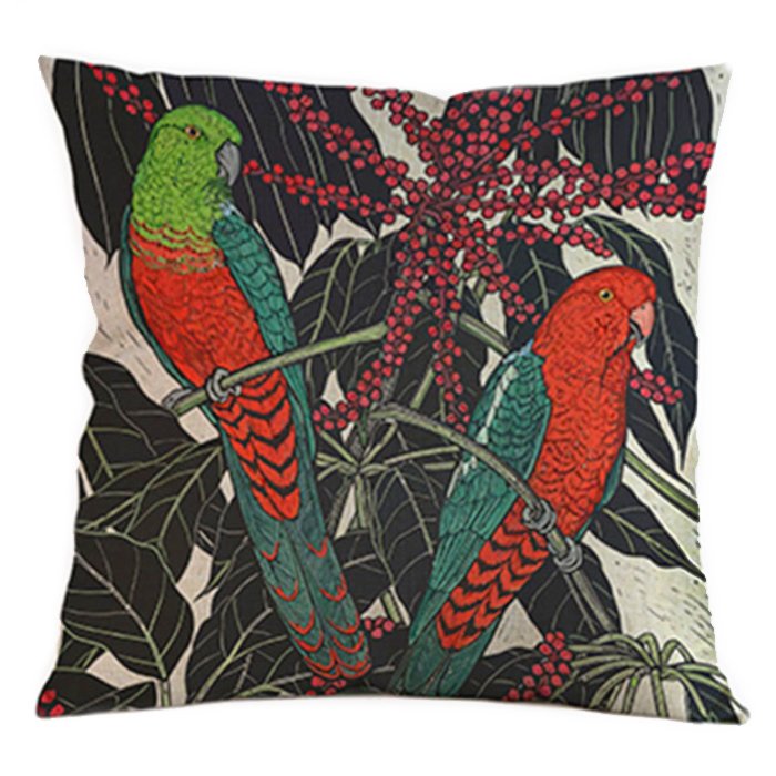 Декоративная подушка Tropical Parrots Декоративная подушка Tropical Parrots в Волгограде | Loft Concept
