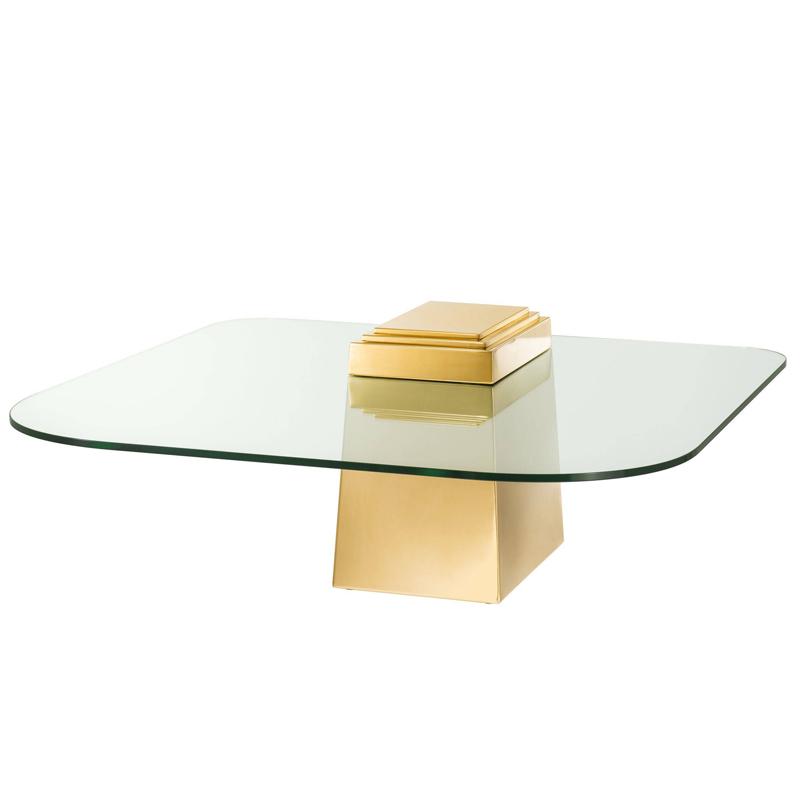 Кофейный стол Eichholtz Coffee Table Orient Gold Глянцевое золото Прозрачный Кофейный стол Eichholtz Coffee Table Orient Gold Глянцевое золото Прозрачный в Волгограде | Loft Concept