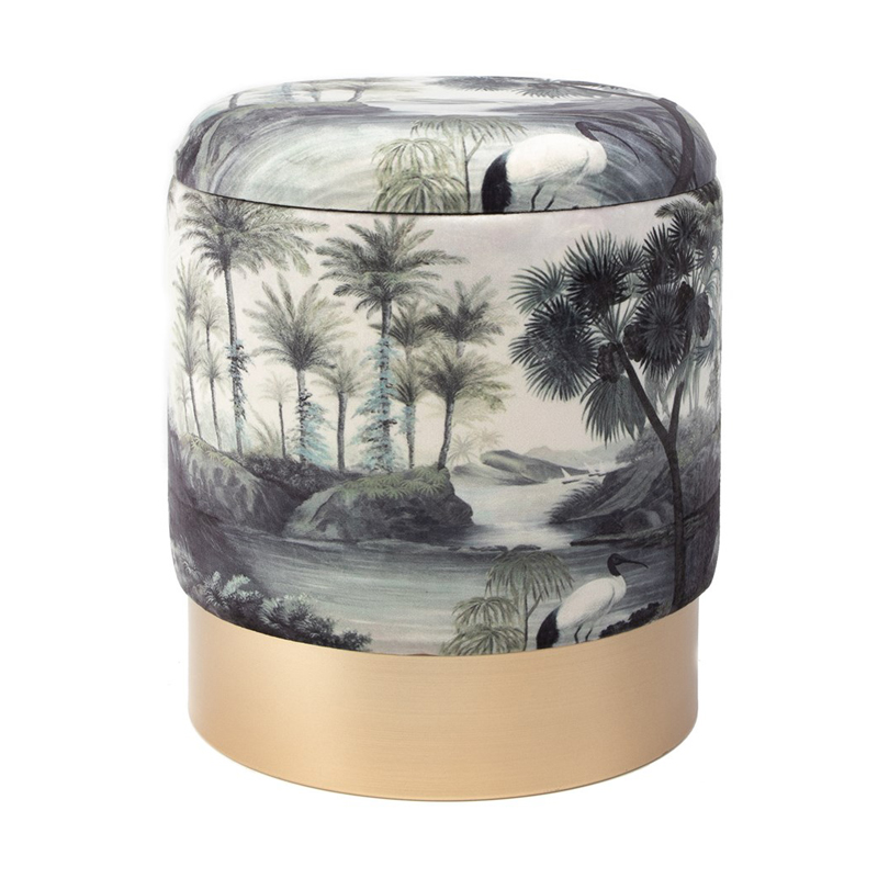Пуф PUF Jungle Print river&tree small Мульти Золотой Пуф PUF Jungle Print river&tree small Мульти Золотой в Волгограде | Loft Concept