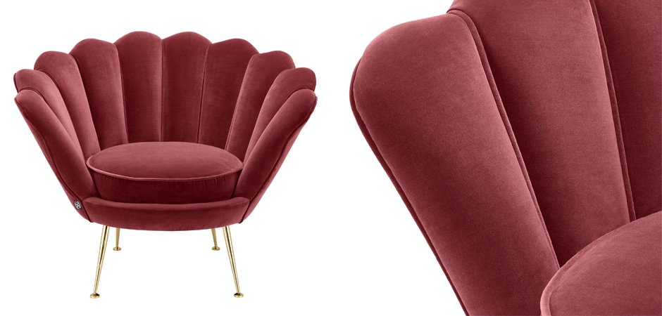 Кресло Eichholtz Chair Trapezium Wine Red Кресло Eichholtz Chair Trapezium Wine Red - Loft-Concept в Волгограде