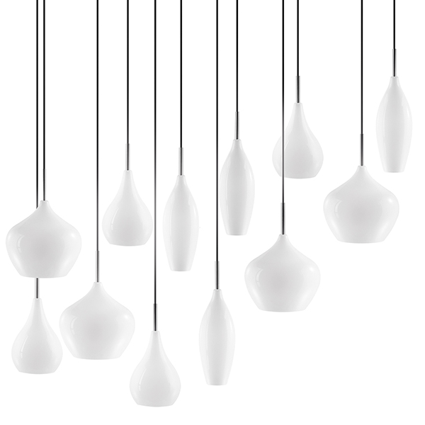 Люстра Candiano Milk 12 Light Белый Хром Люстра Candiano Milk 12 Light Белый Хром в Волгограде | Loft Concept