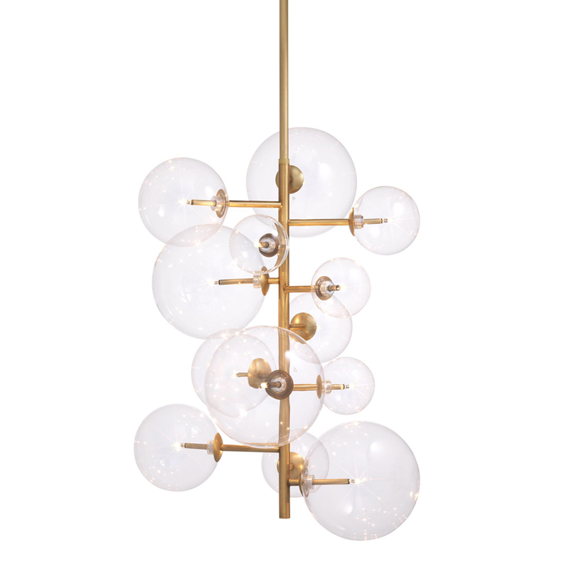 Люстра Eichholtz Chandelier Ezra Brass Латунь Античная полированная Прозрачный Люстра Eichholtz Chandelier Ezra Brass Латунь Античная полированная Прозрачный в Волгограде | Loft Concept