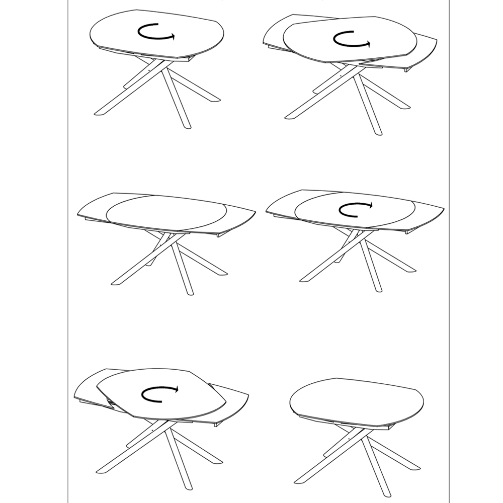 Стол обеденный раскладной круглый Folding Ceramic Table Стол обеденный раскладной круглый Folding Ceramic Table в Волгограде