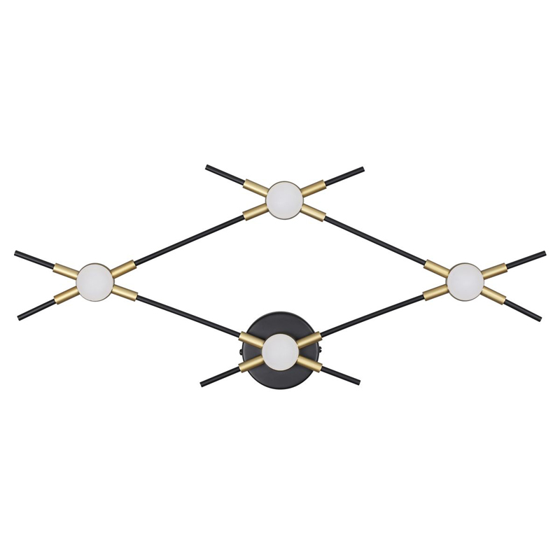 Бра Ake Rhombus Sconce Черный Белый Золотой Бра Ake Rhombus Sconce Черный Белый Золотой в Волгограде | Loft Concept