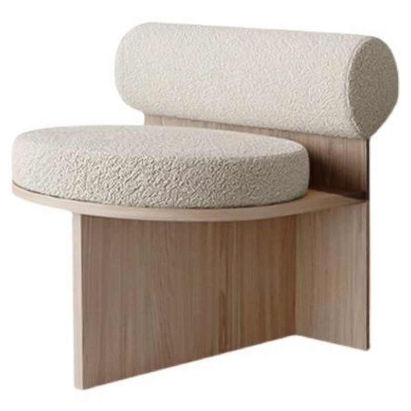 Кресло Behemo Boucle ivory ( слоновая кость ) Древесина Кресло Behemo Boucle ivory ( слоновая кость ) Древесина в Волгограде | Loft Concept