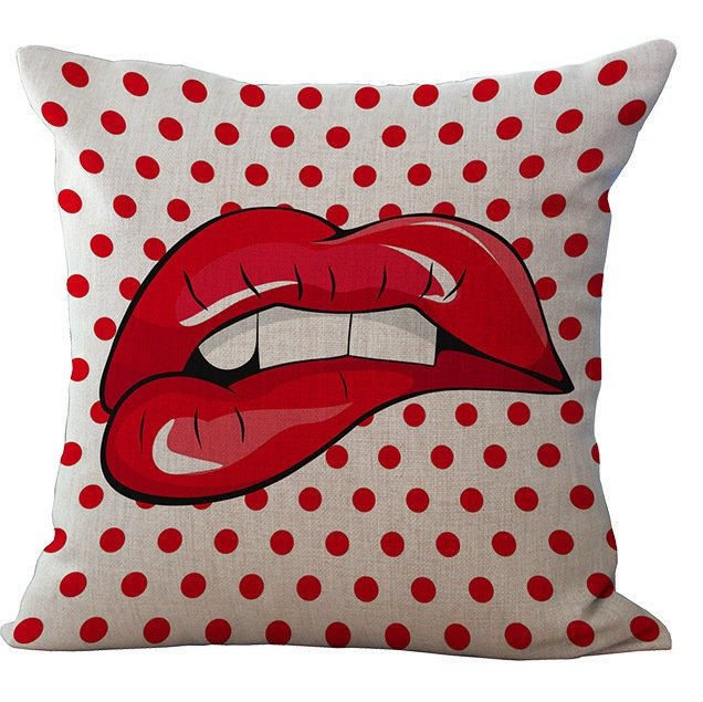 Декоративная подушка Lips and Face #2 Мульти Декоративная подушка Lips and Face #2 Мульти в Волгограде | Loft Concept