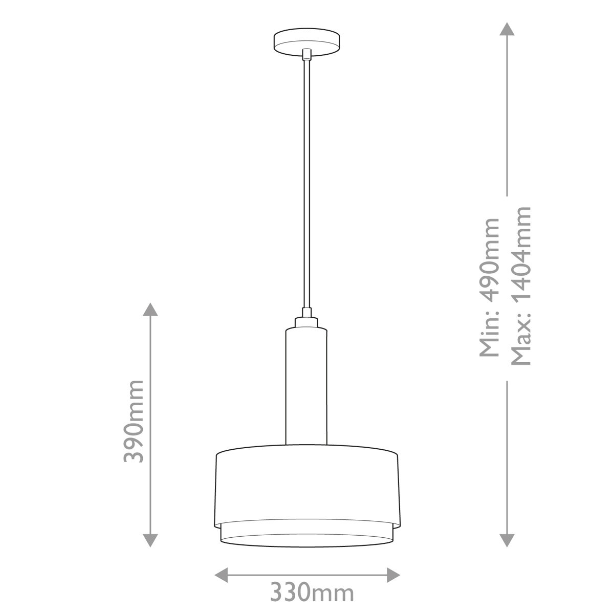 Подвесной светильник цилиндрический с белым плафоном Hinkley в Волгограде