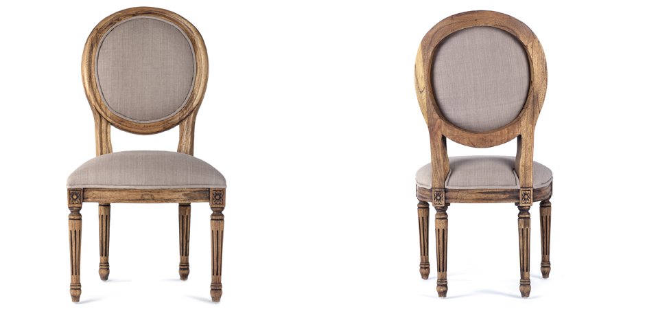 Стул REGENCY MEDALLION CHAIR Brown Linen Стул REGENCY MEDALLION CHAIR Brown Linen - Loft-Concept в Волгограде