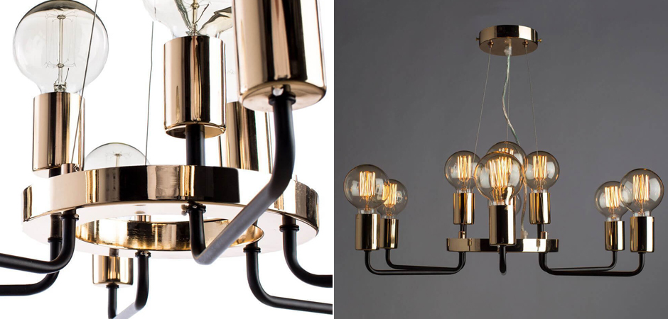 Люстра Loft Industrial Glossy Gold Люстра Loft Industrial Glossy Gold - Loft-Concept в Волгограде
