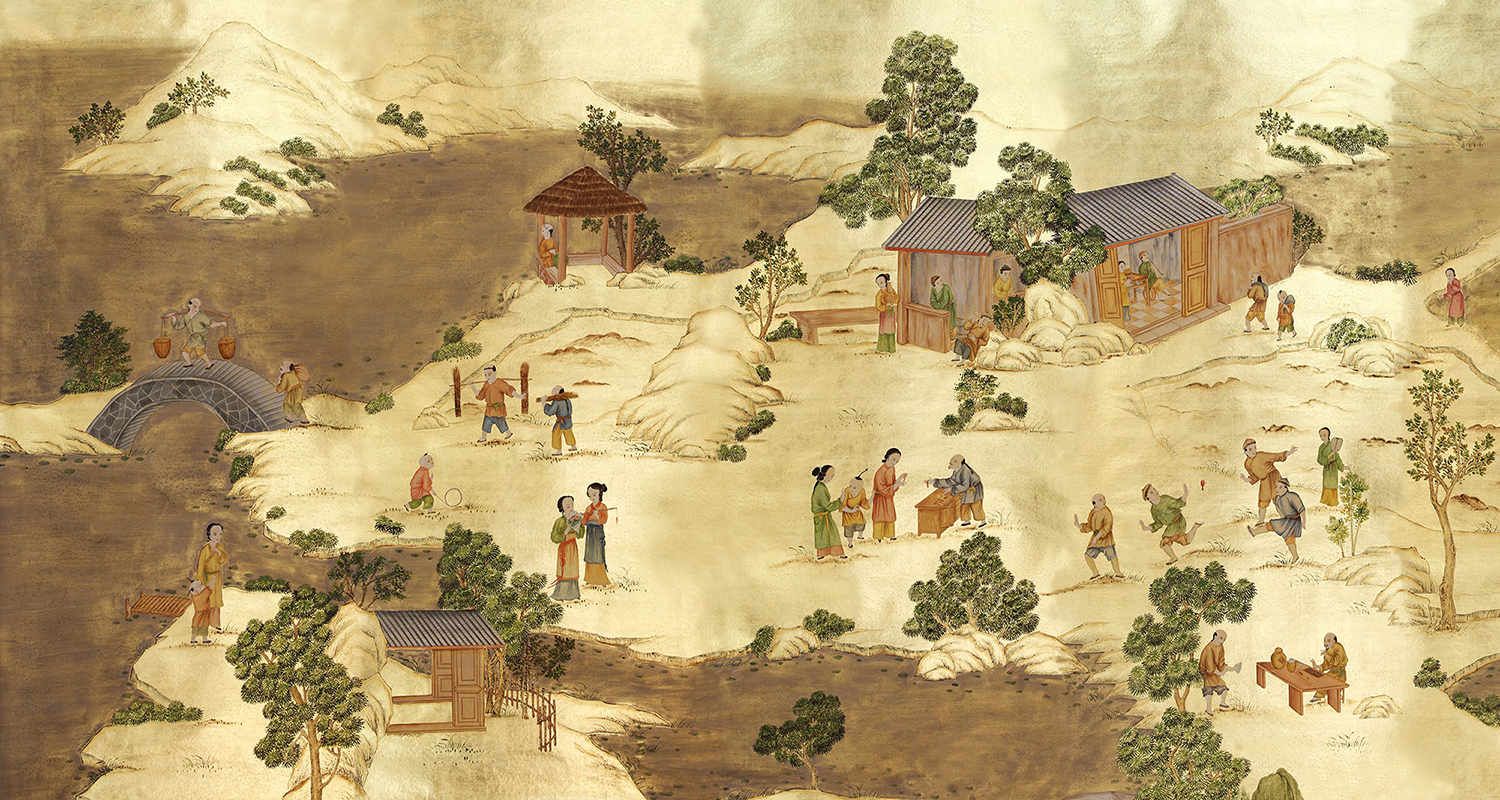 Обои ручная роспись Coutts Deep Rich Gold - фото