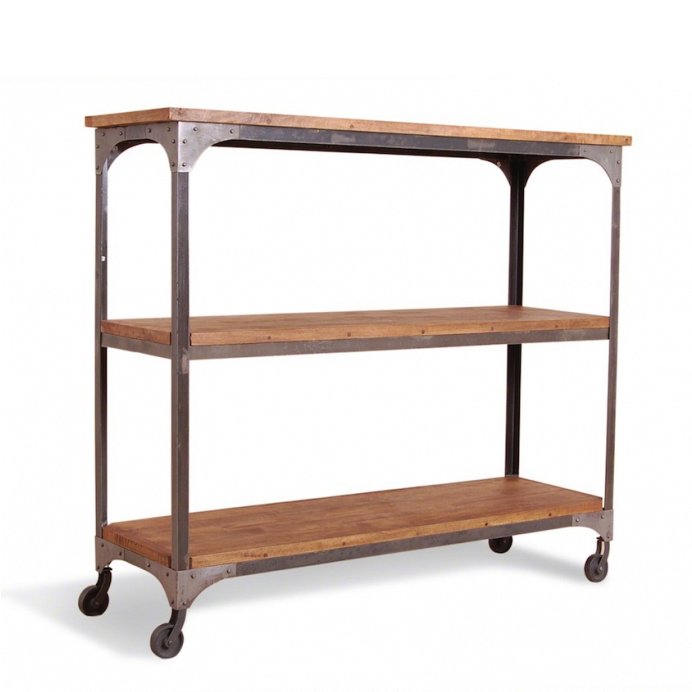 Стеллаж Industrial Metal Rust Shelf Rack on Wheels Стеллаж Industrial Metal Rust Shelf Rack on Wheels в Волгограде | Loft Concept