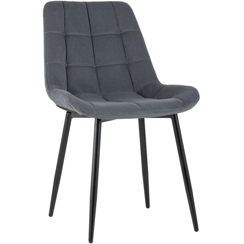 Стул NANCY Chair Темно-Серый Цвет Черные Ножки Серый Черный Стул NANCY Chair Темно-Серый Цвет Черные Ножки Серый Черный в Волгограде | Loft Concept