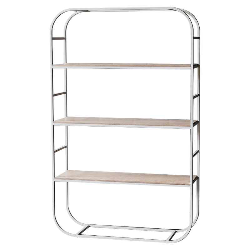 Стеллаж Parson Industrial Metal Rust Rack Белый Древесина Стеллаж Parson Industrial Metal Rust Rack Белый Древесина в Волгограде | Loft Concept